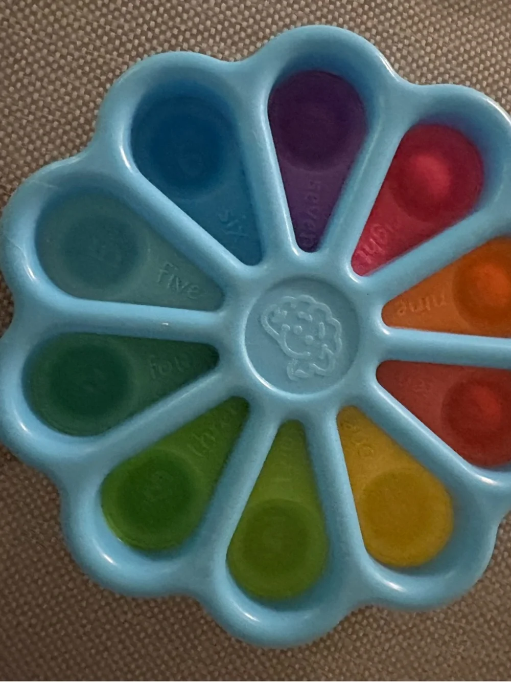 Dimpl Digits Rainbow Popper Toy - Blue Frame